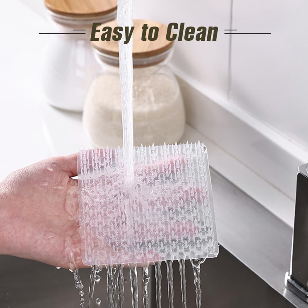 YISENK 5PCS Vegetable Scrubber Brush with Finger Holder