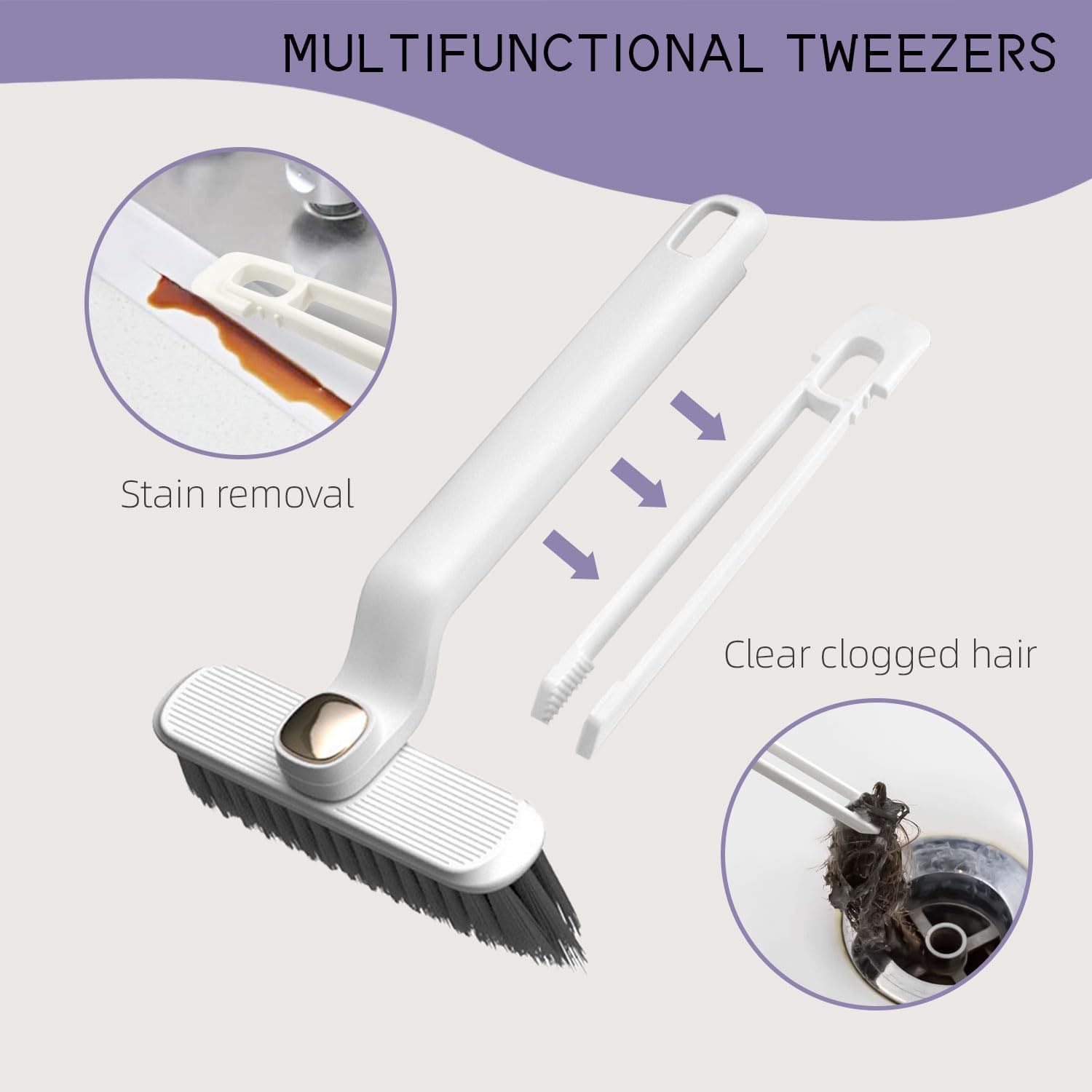 Bozenu 2PCS Rotating Crevice Cleaning Brush