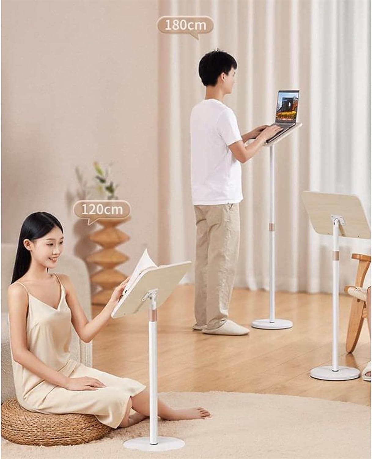 Adjustable Floor Stand Book Holder with 360 Rotating Base 1