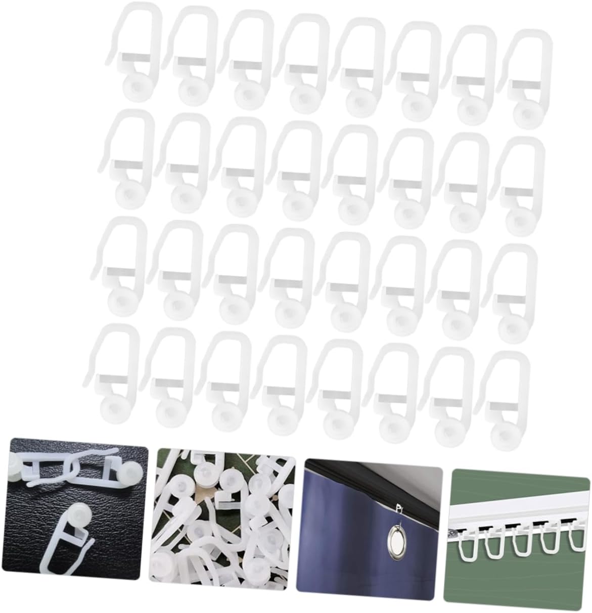 LIFKOME 50pcs Shower Curtain Hooks