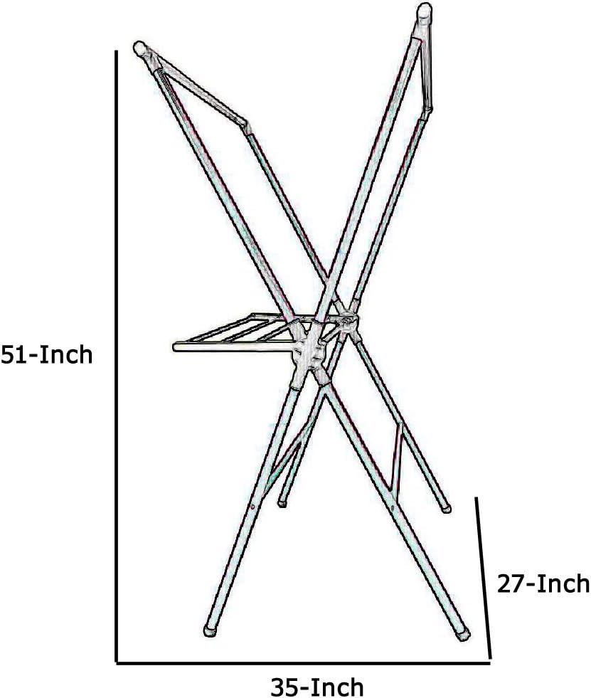 Benzara Folding Laundry Rack Pink