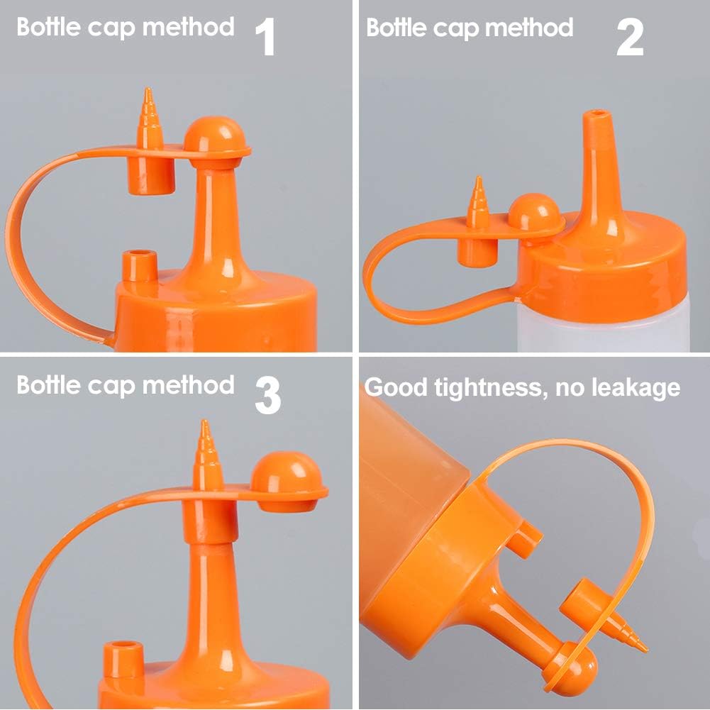 SUJUDE Condiment Squeeze Bottle Pack of 3 16 OZ