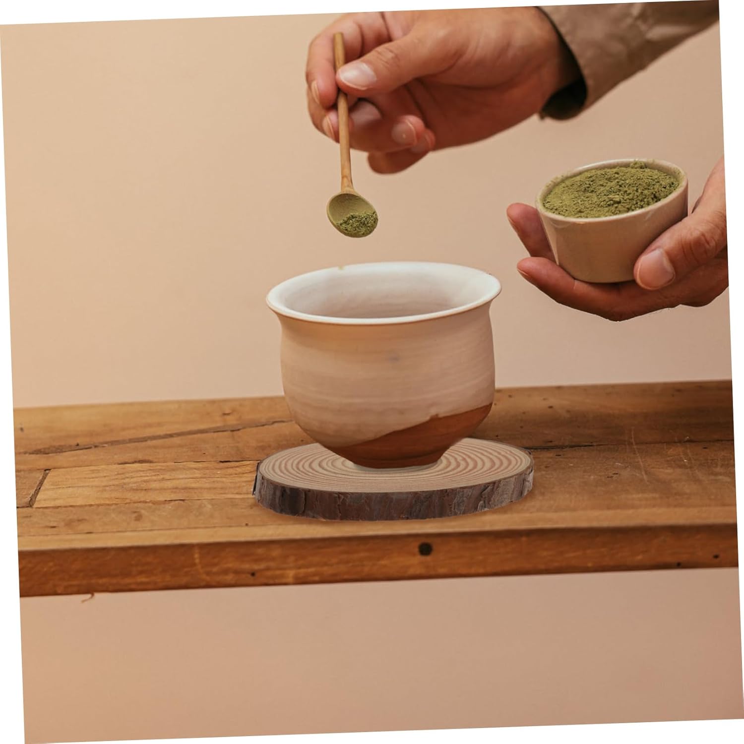 MAGICLULU 6 Pcs Scented Candle Wooden Coasters