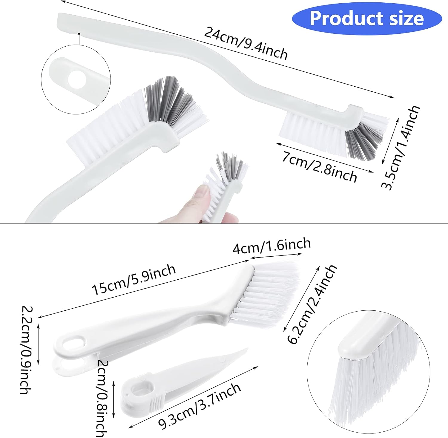 Patelai 4-Piece Cleaning Brush Set for Kitchen and Window