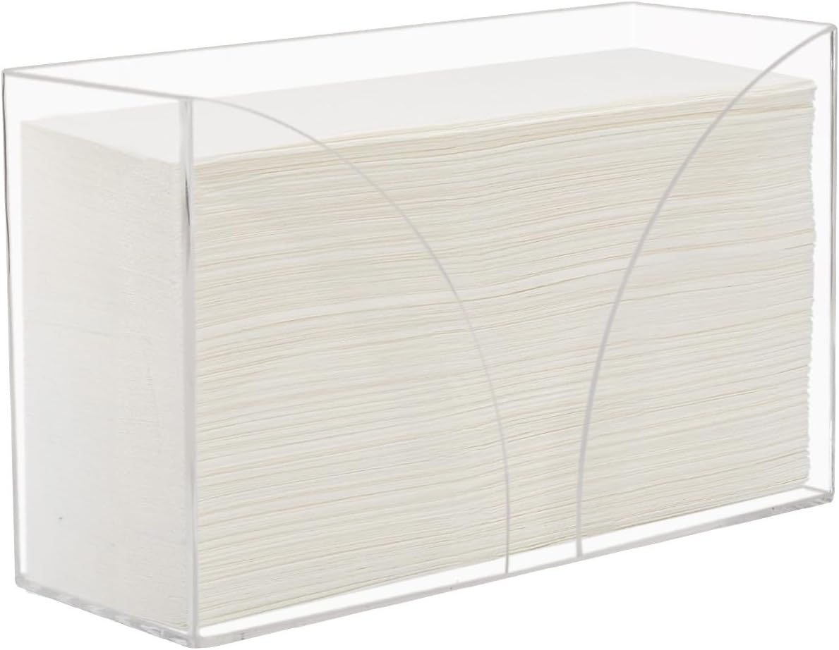 Fete Clear Acrylic Paper Towel Dispenser for Countertop