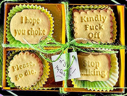 Dycica 4PCS Funny Cookie Moulds Set for Baking and Parties
