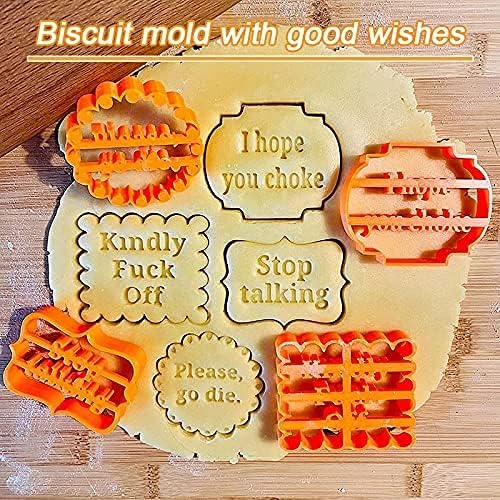 Dycica 4PCS Funny Cookie Moulds Set for Baking and Parties