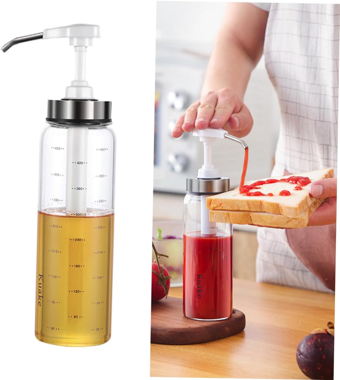 Zerodeko 500ml Condiment Squeeze Bottle with Spring Lid