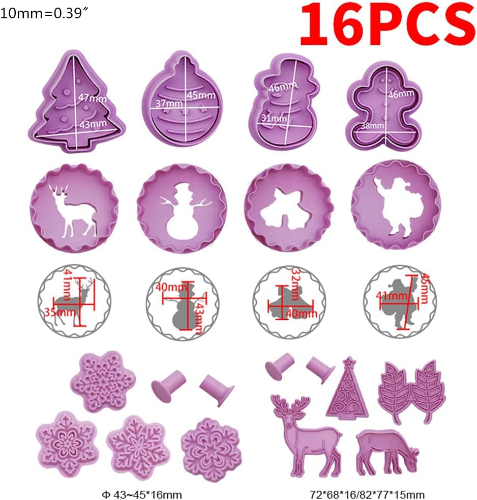 PURPLELILY 16-Piece Snowman Animal Silicone Cake Molds