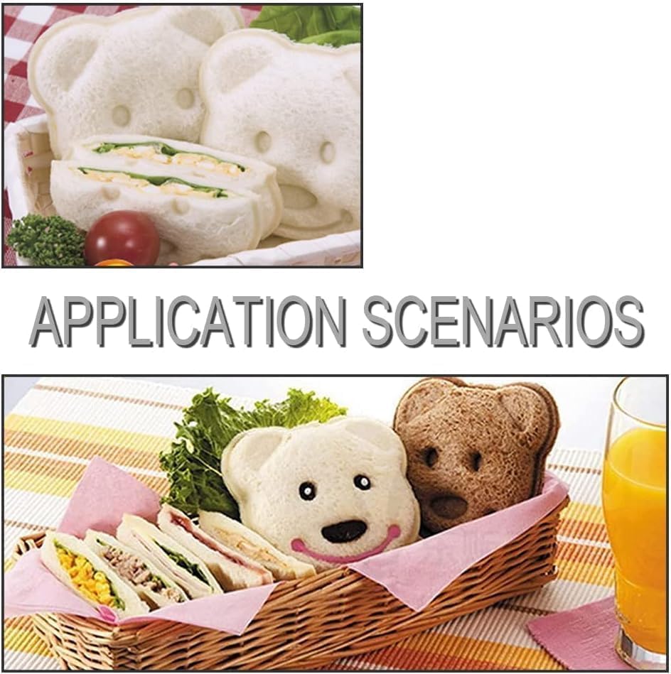 HUAfengLan 3PCS Sandwich Cutter Set for Sandwiches Cakes Cookies