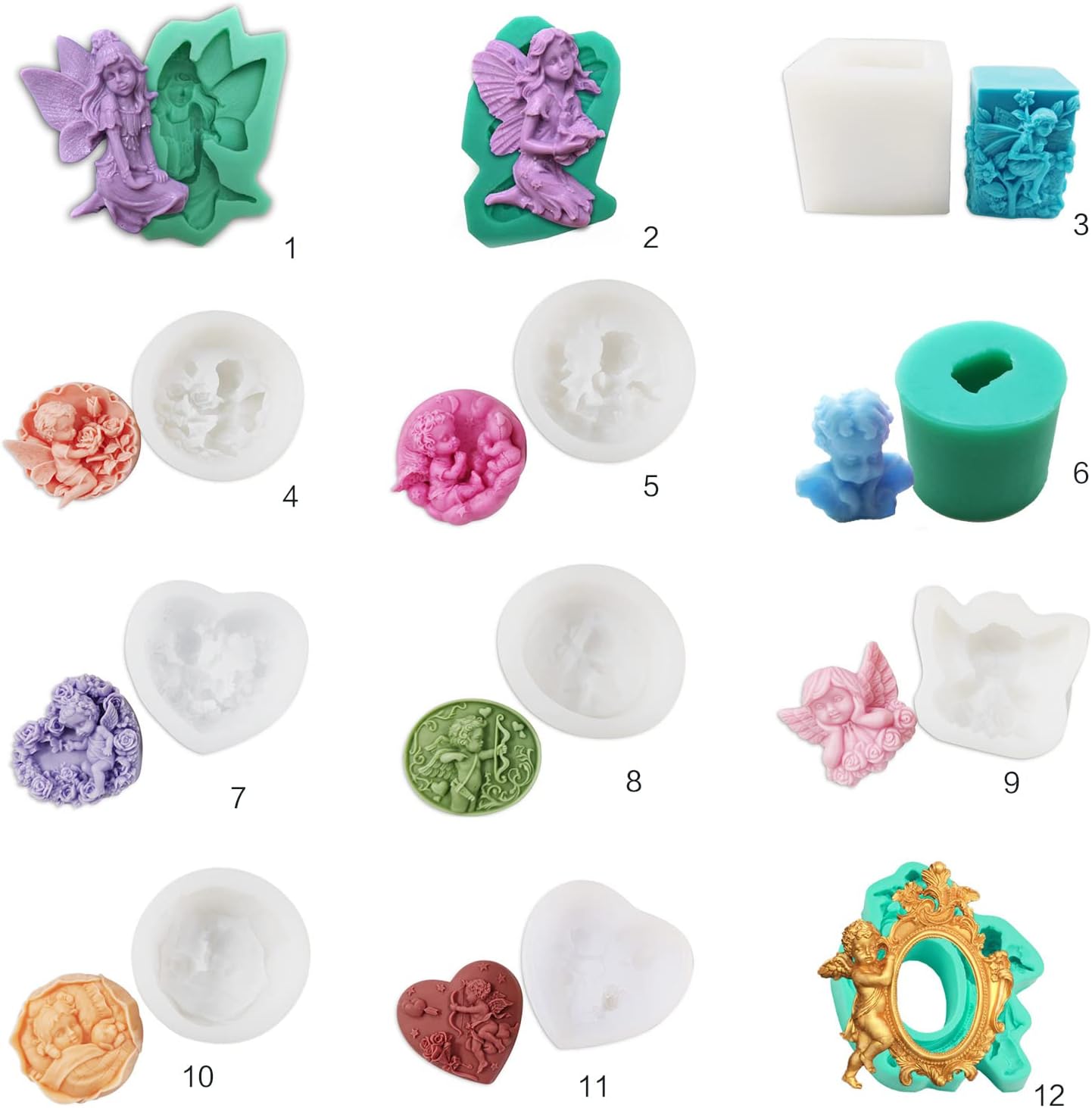 Junhcone Cookie Cutter Fondant Cake Mold Cute Angel Food-Grade Silicone