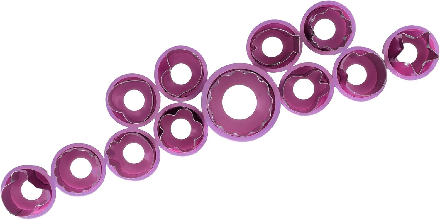 Pokinge 12Pcs Vegetable Flower Cutter Set