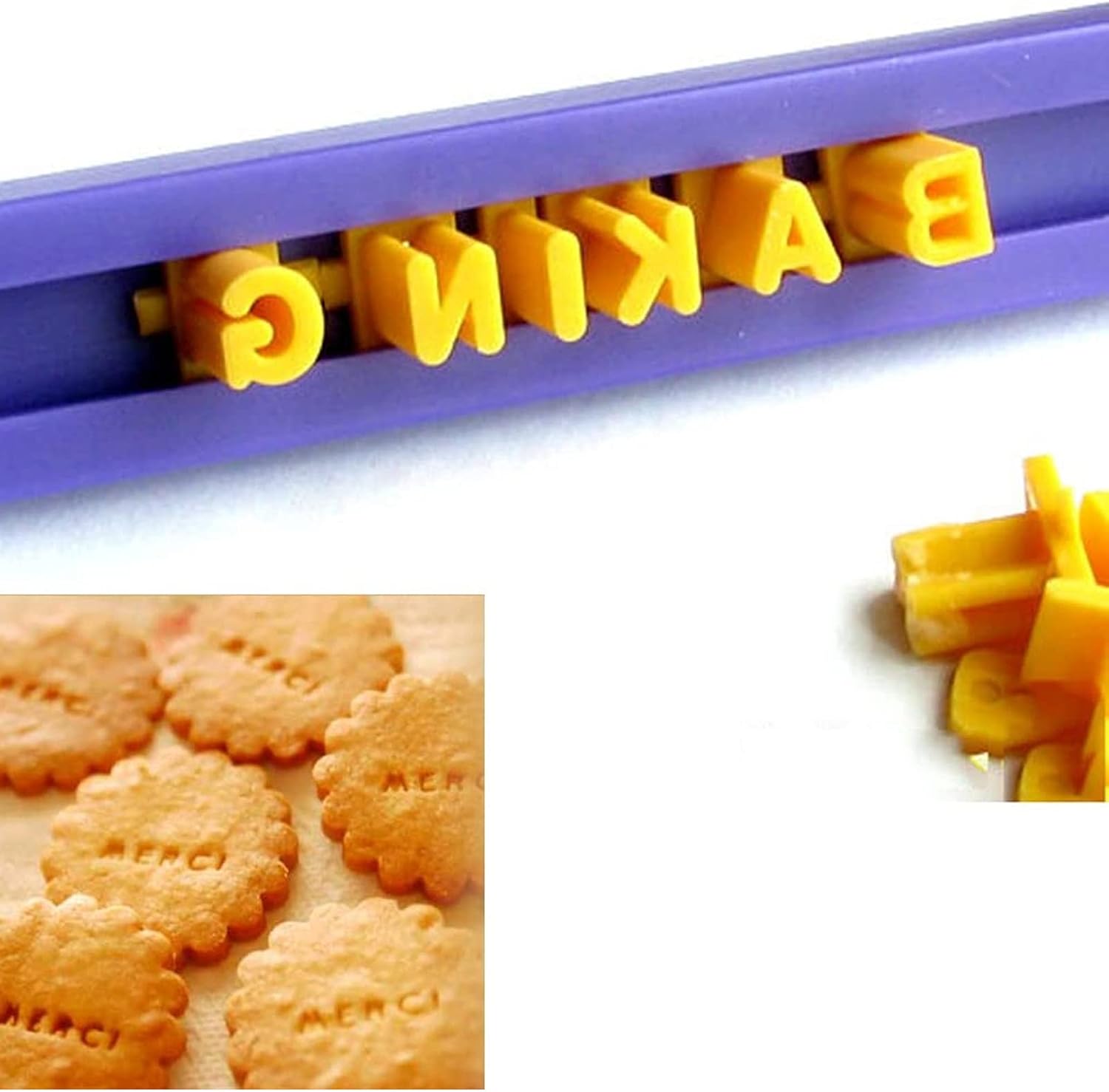 Gavigain Cookie Mold for English Letters Numbers DIY Baking Set