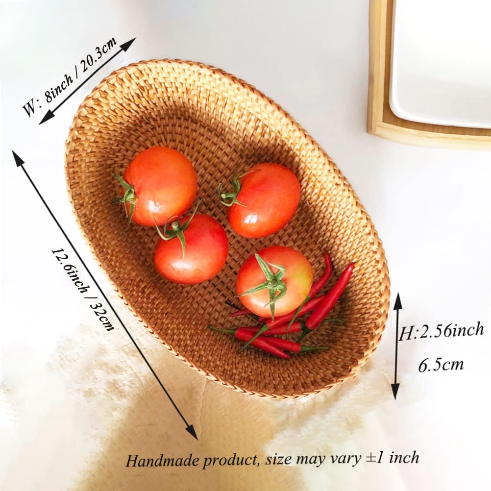 Afiaiwei 126 Inch Wicker Bread Serving Basket