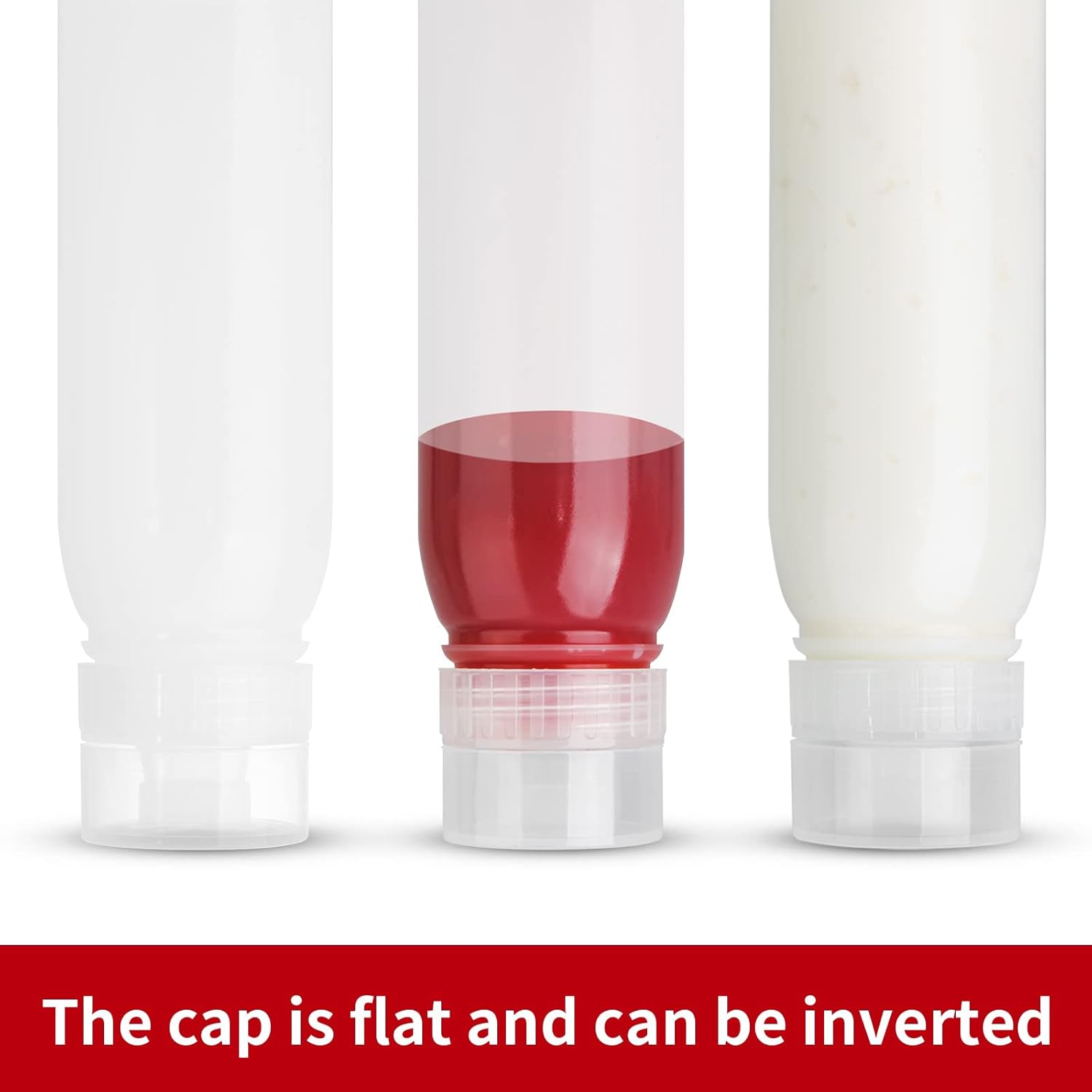 Zlxtxpor Condiment Squeeze Bottles 3-Pack 14oz
