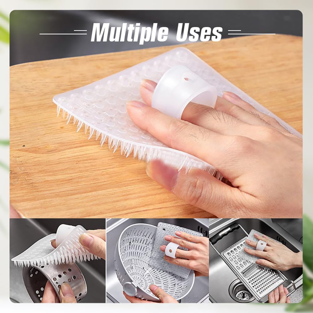 YISENK 5PCS Vegetable Scrubber Brush with Finger Holder