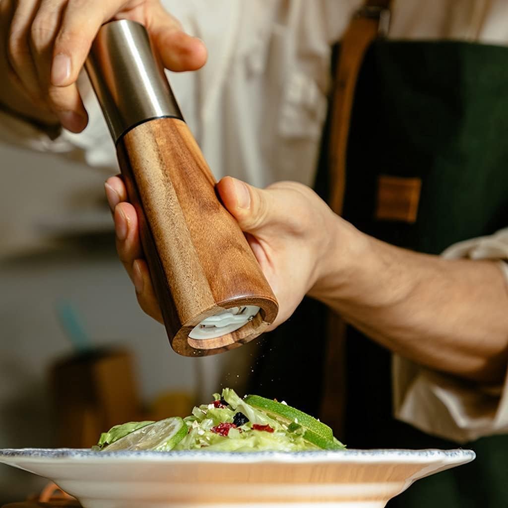 ZAEGO Refillable Pepper Mill Set Solid Wood
