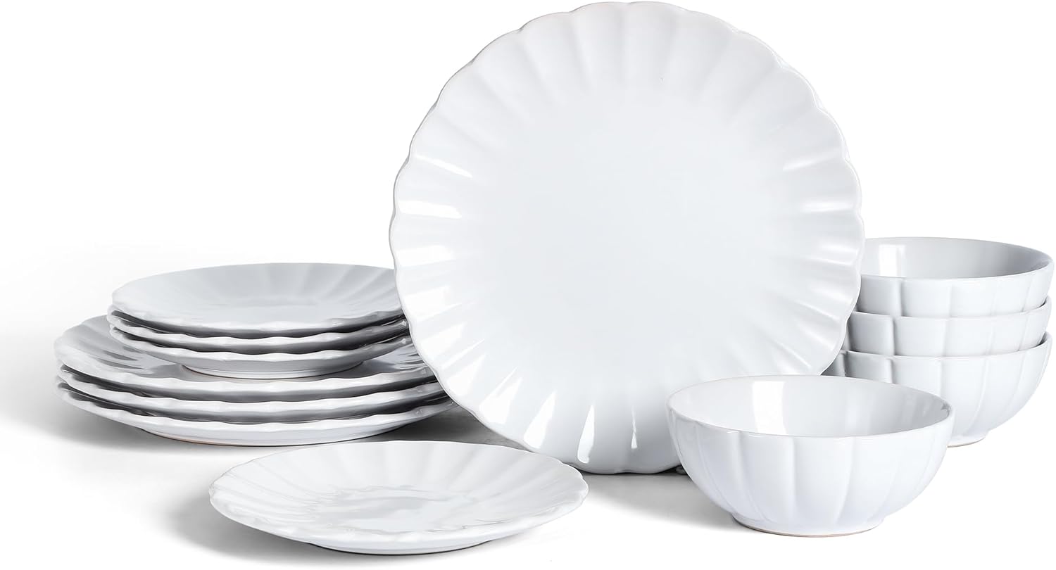 Earth Clay Phoenix 12-Piece Stoneware Dinnerware Set