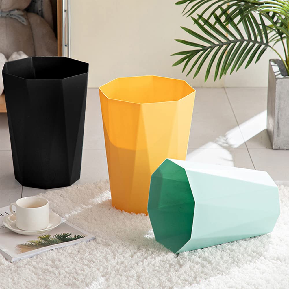 WEECRON Bathroom Trash Can 26 Gallon 2 Pack Black