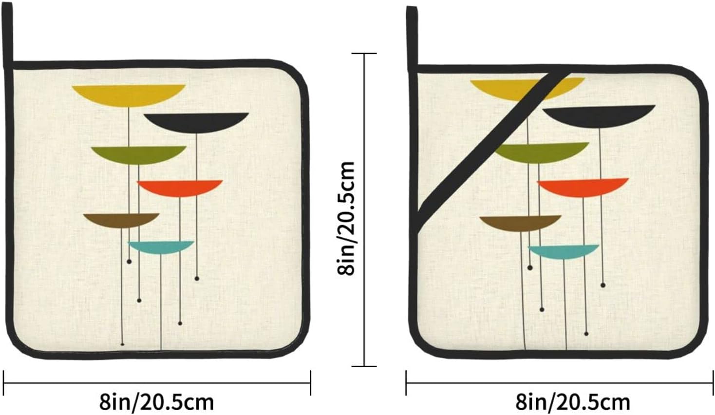 Ruzoap 2pcs Oven Mitts Potholders Set