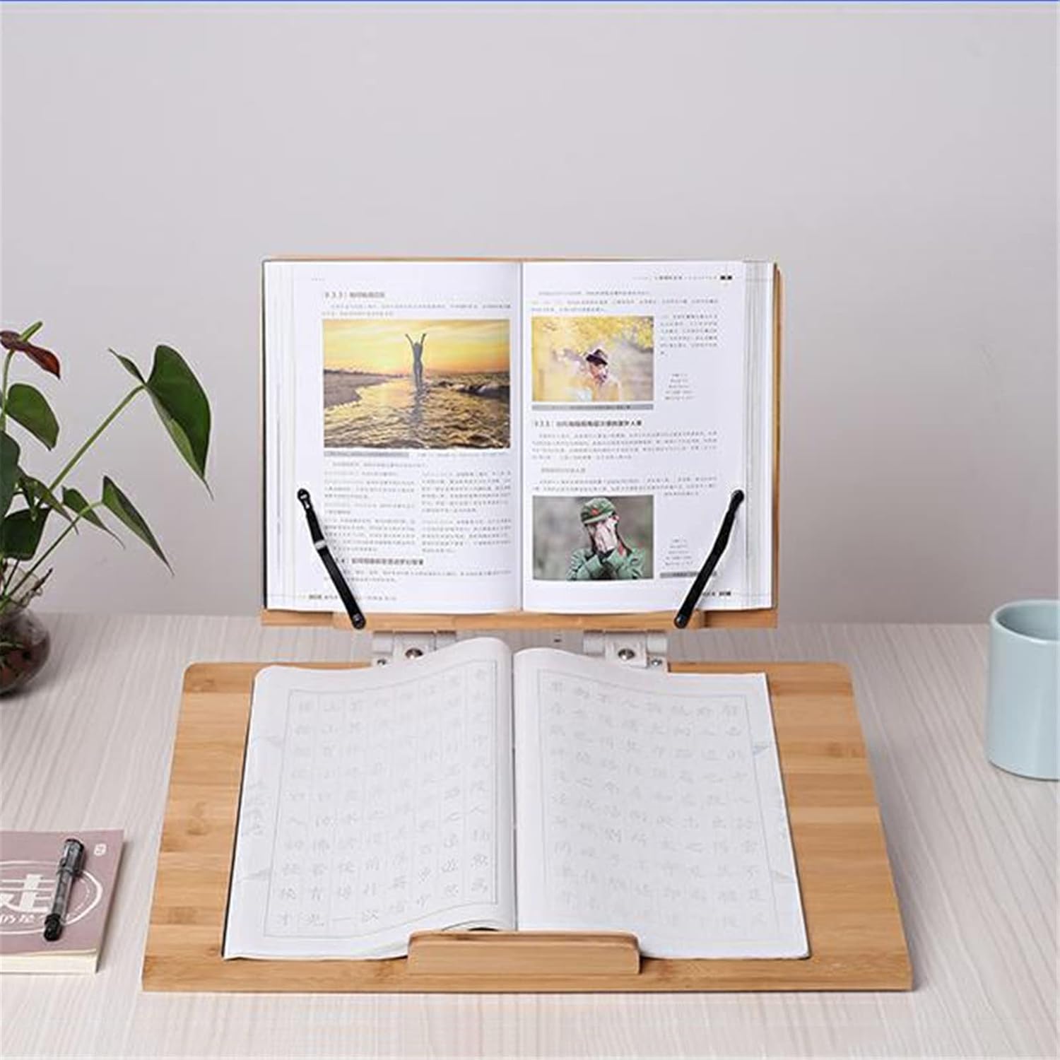 Multi-Functional Book Stand with Tray for Reading and Cooking