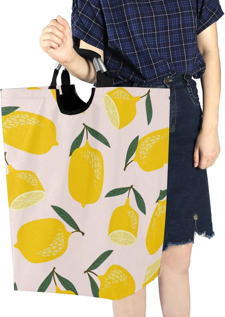 MOYYO Trendy Lemons Laundry Basket Foldable