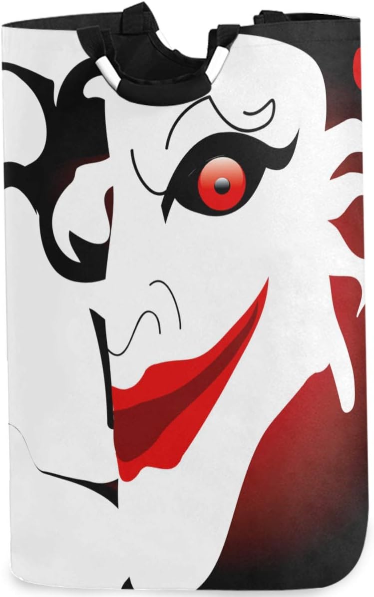visesunny Funny Poker Laundry Hamper with Handle