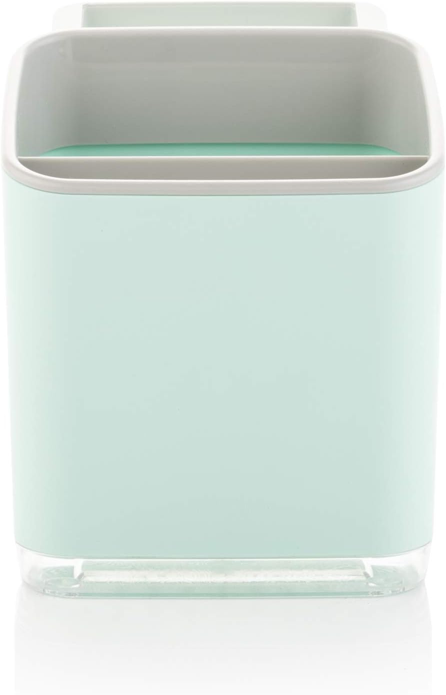 Minky Homecare Sink Caddy Sponge Holder with Tray and Drainage Spout Pastel Green