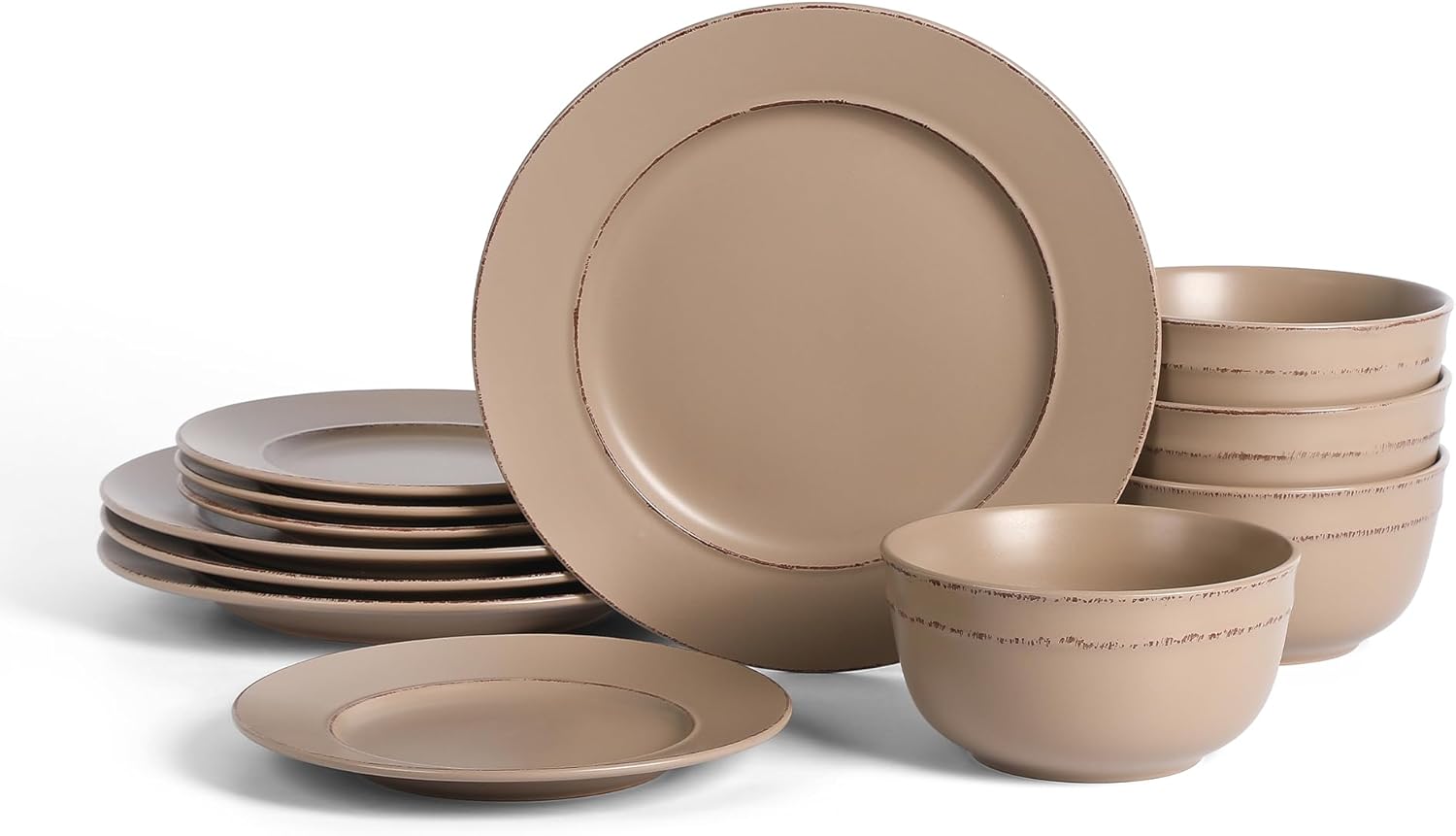 Earth Clay Hazel 12-Piece Stoneware Dinnerware Set 1
