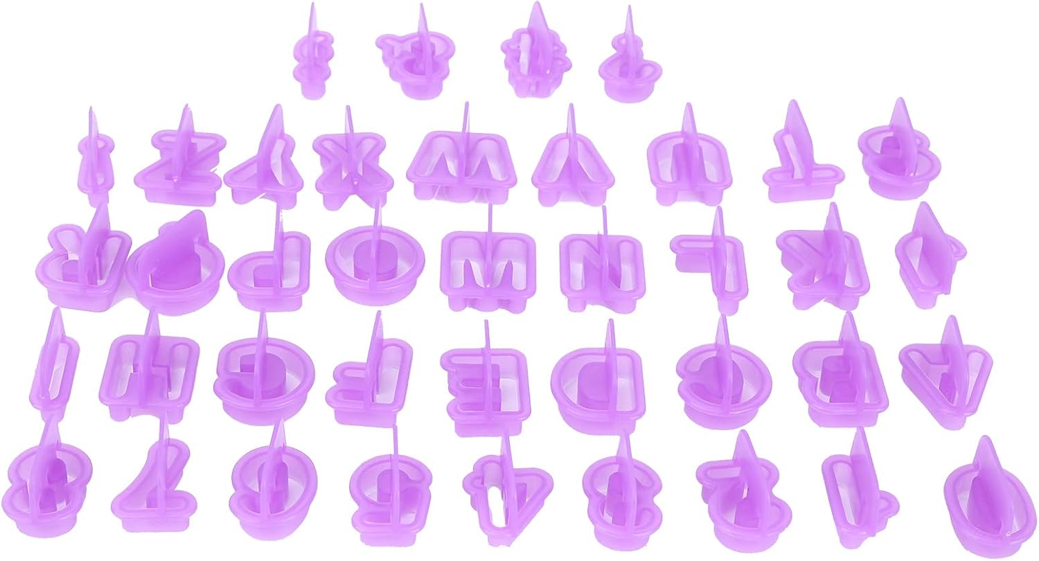 40Pcs Alphabet Number Silicone Biscuits for Baking
