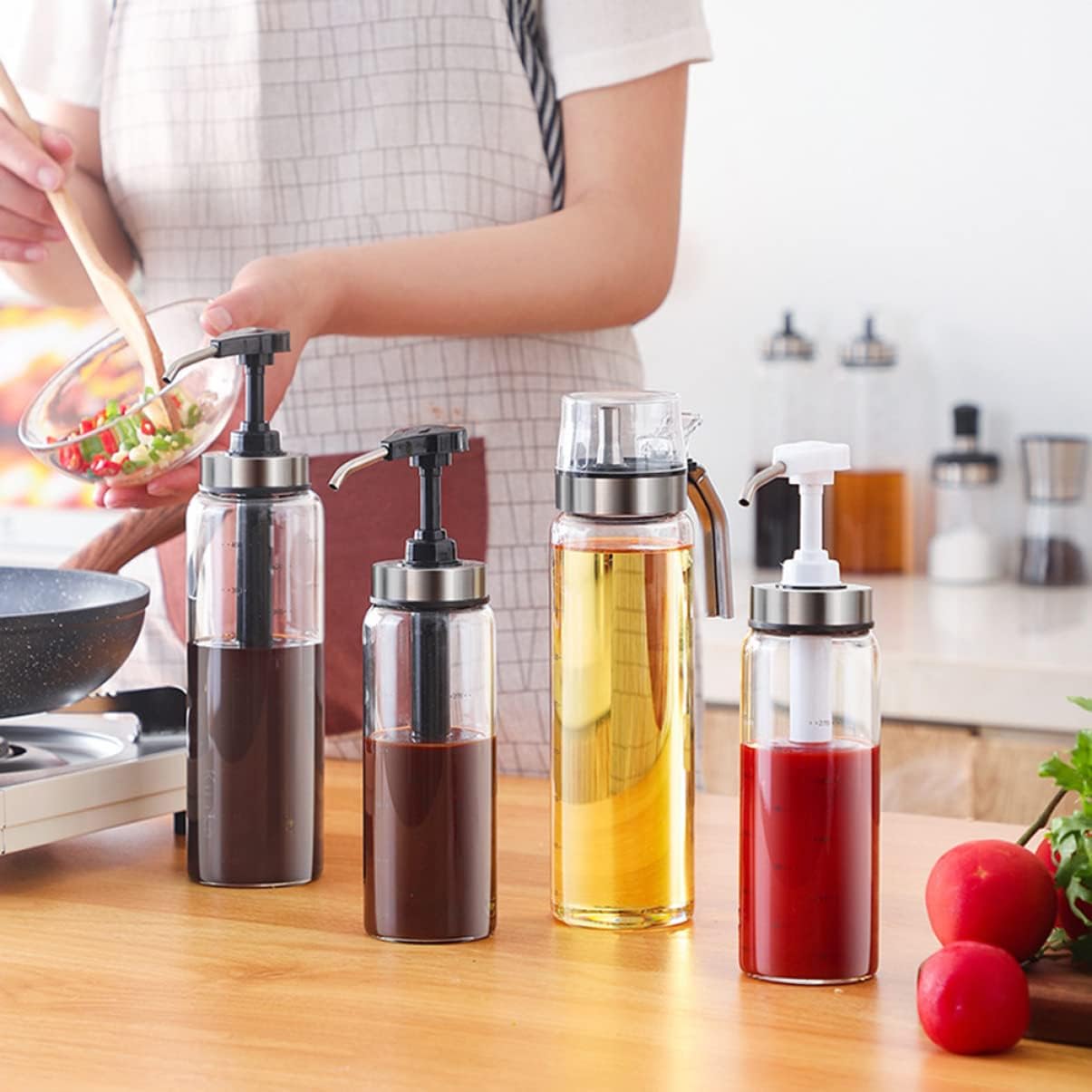 500ml Squeeze Sauce Bottle with Spring Lid for Ketchup Salad Dressing