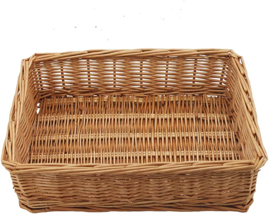 Kingwillow Rectangular Wicker Storage Basket - Natural