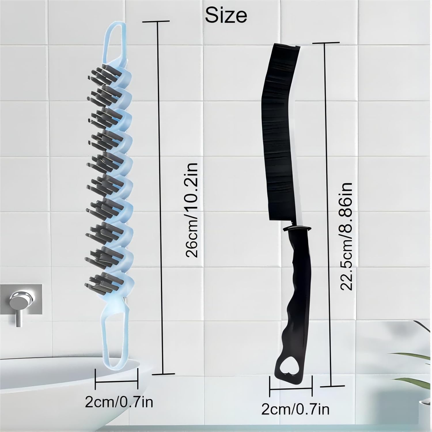 POPGIO 2 Pcs Crevice Flexible Cleaning Brushes 1