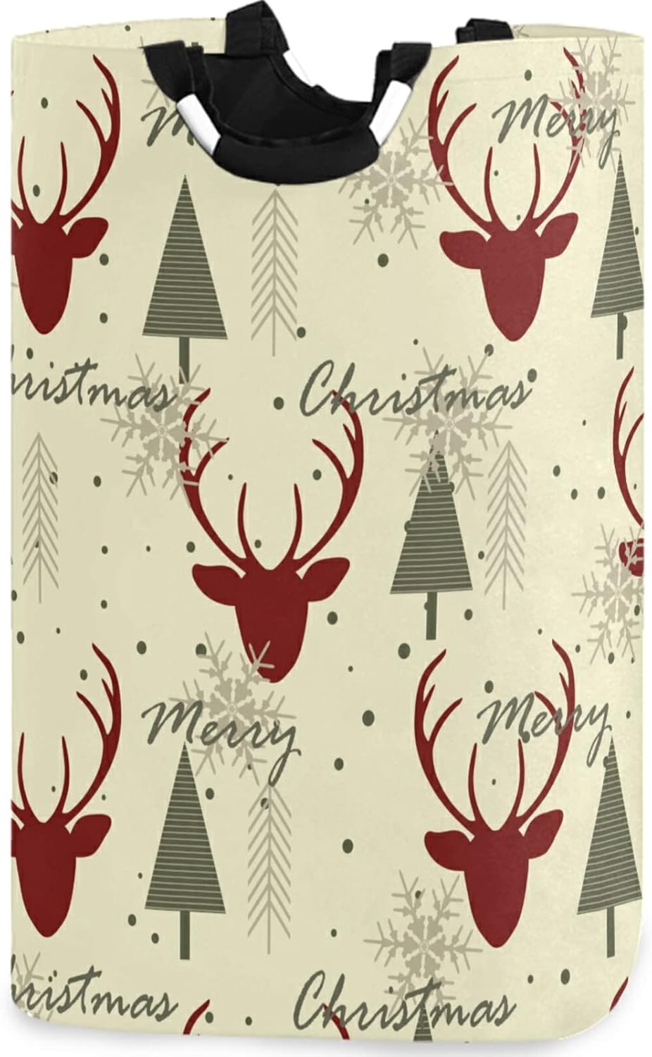 visesunny Large Capacity Laundry Hamper Basket Reindeer Design