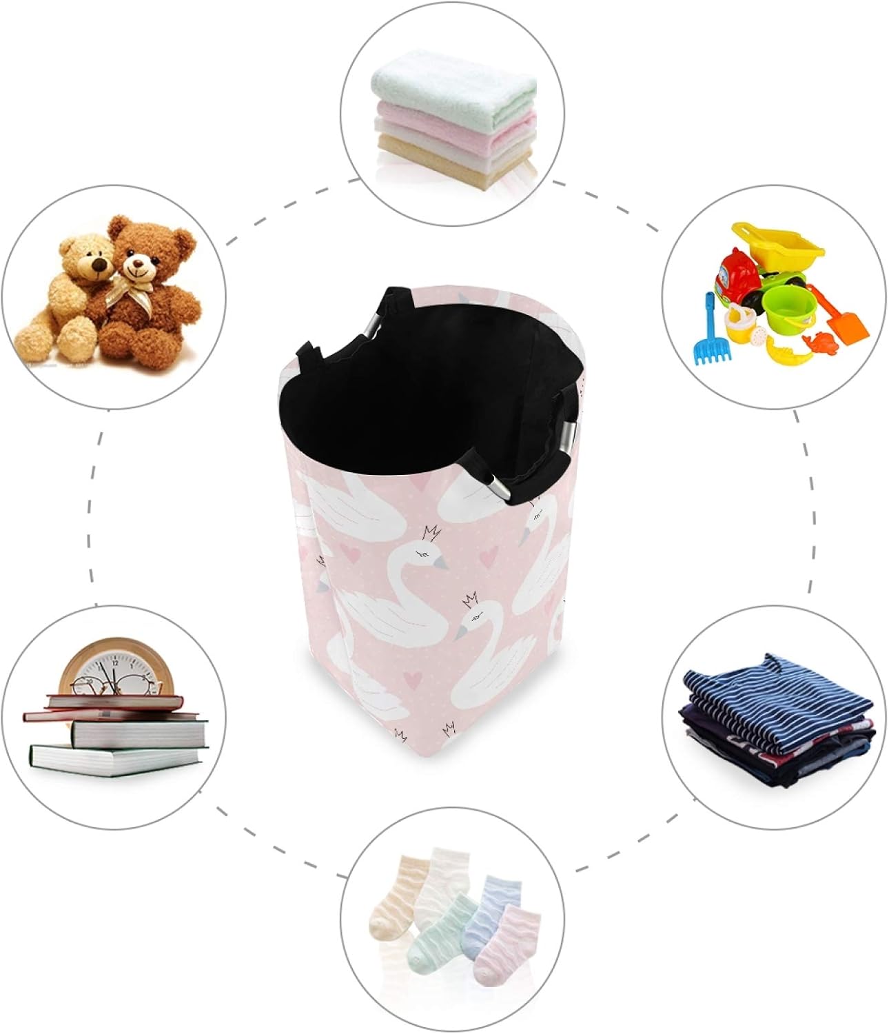Susiyo Swan Princess Foldable Laundry Basket