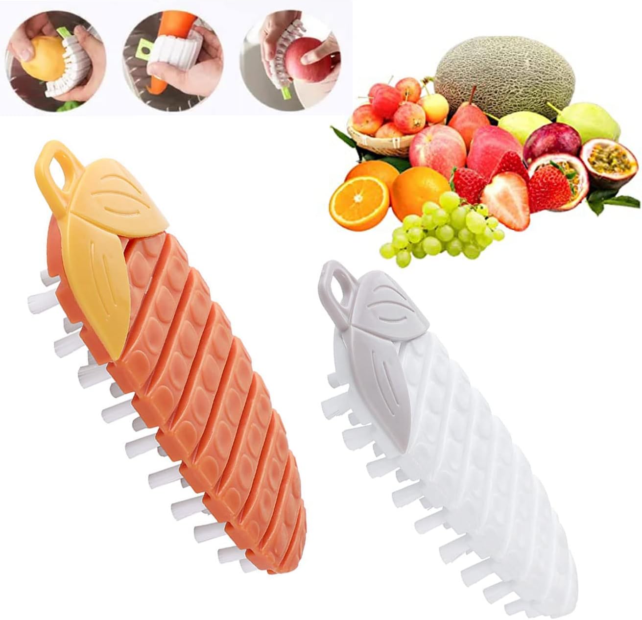Flexible Fruit Veggie Scrubber Brush for Kitchen Cleaning