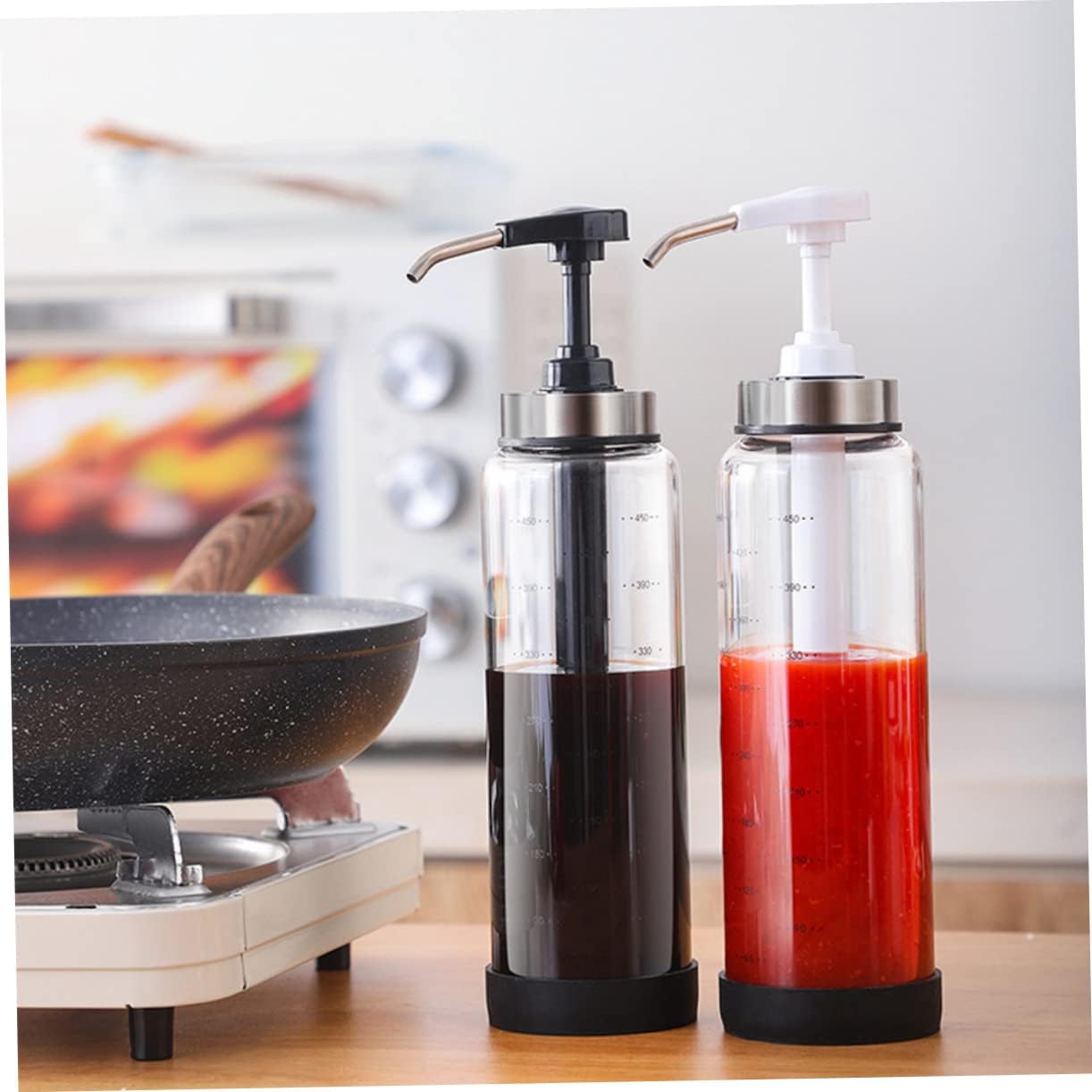Zerodeko 500ml Condiment Squeeze Bottle with Spring Lid