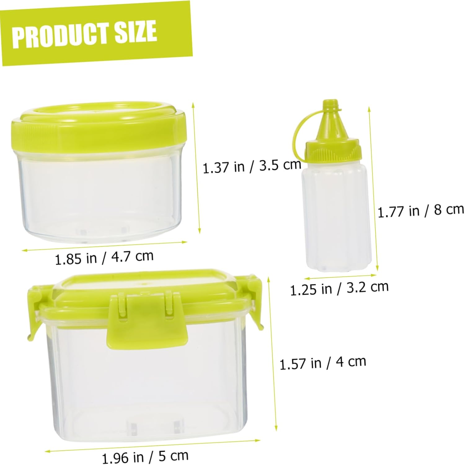 Ciieeo 12pc Set Square Sauce Bottles