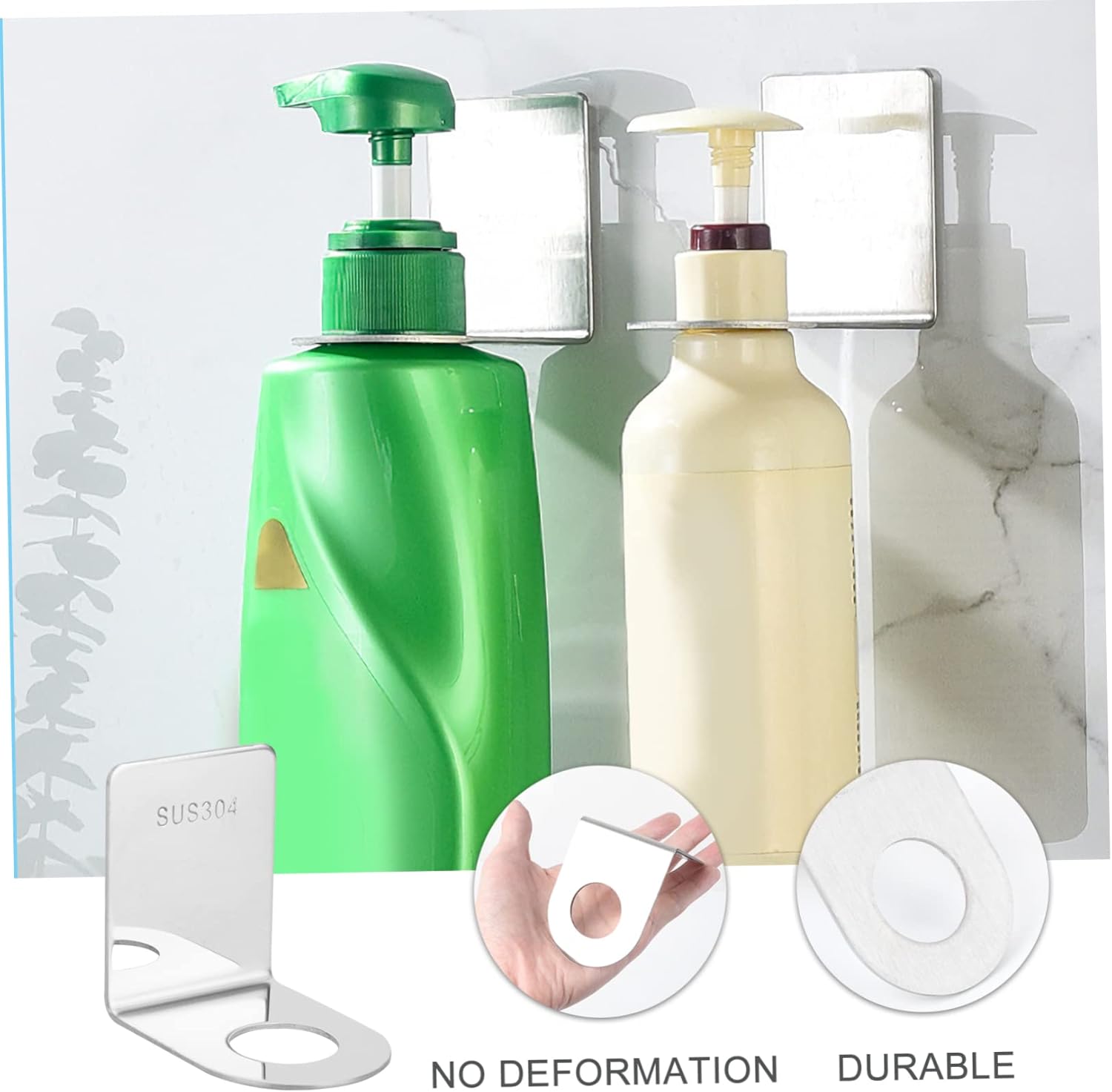 Ciieeo Stainless Steel Shower Gel Shampoo Rack Hooks