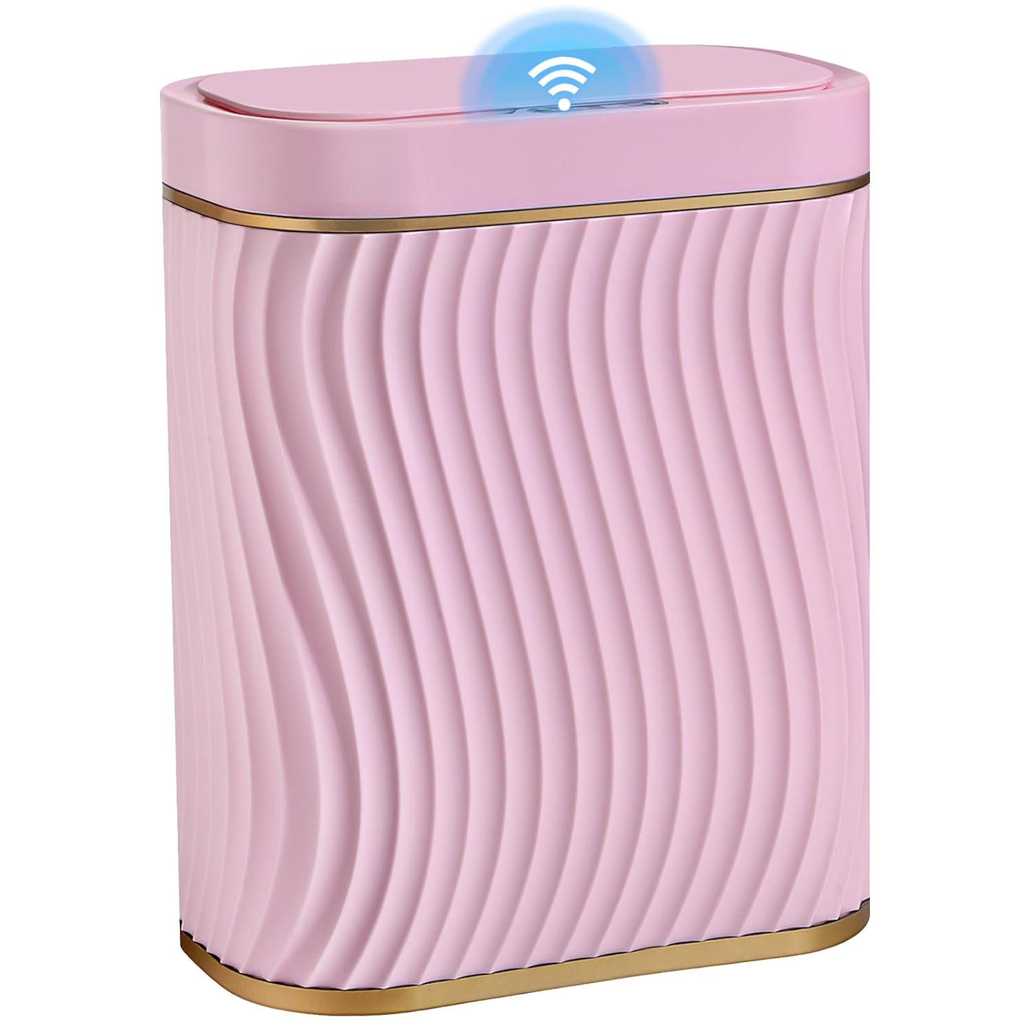 Steo Spce Automatic Touchless Trash Can 26 Gallon Gold Pink