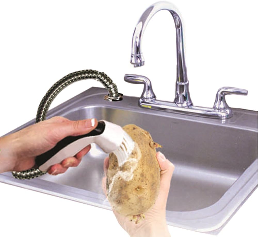 Jokari Vegetable Scrub Brush Snap-On Sink Sprayer