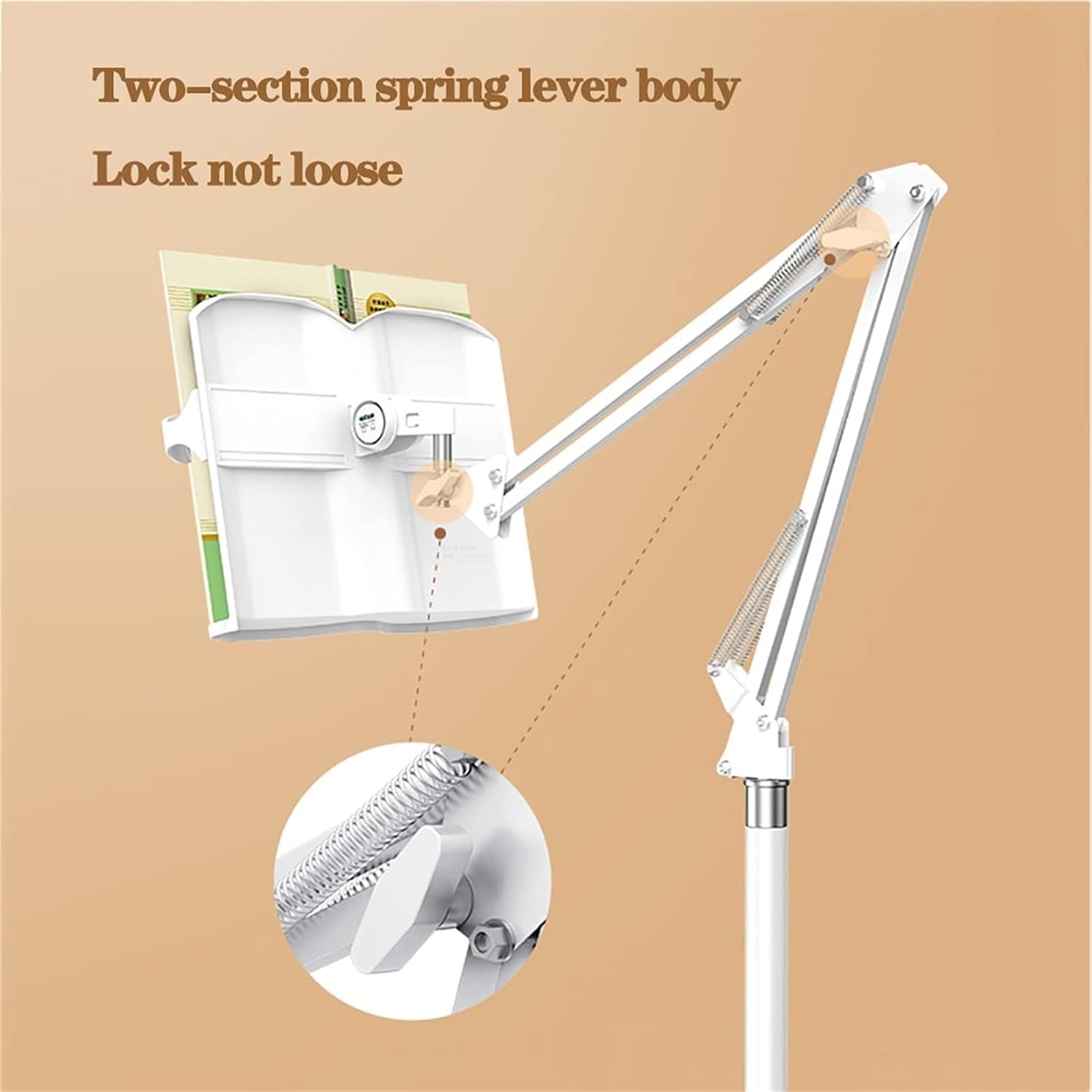 Adjustable Floor Stand for Tablets and Books