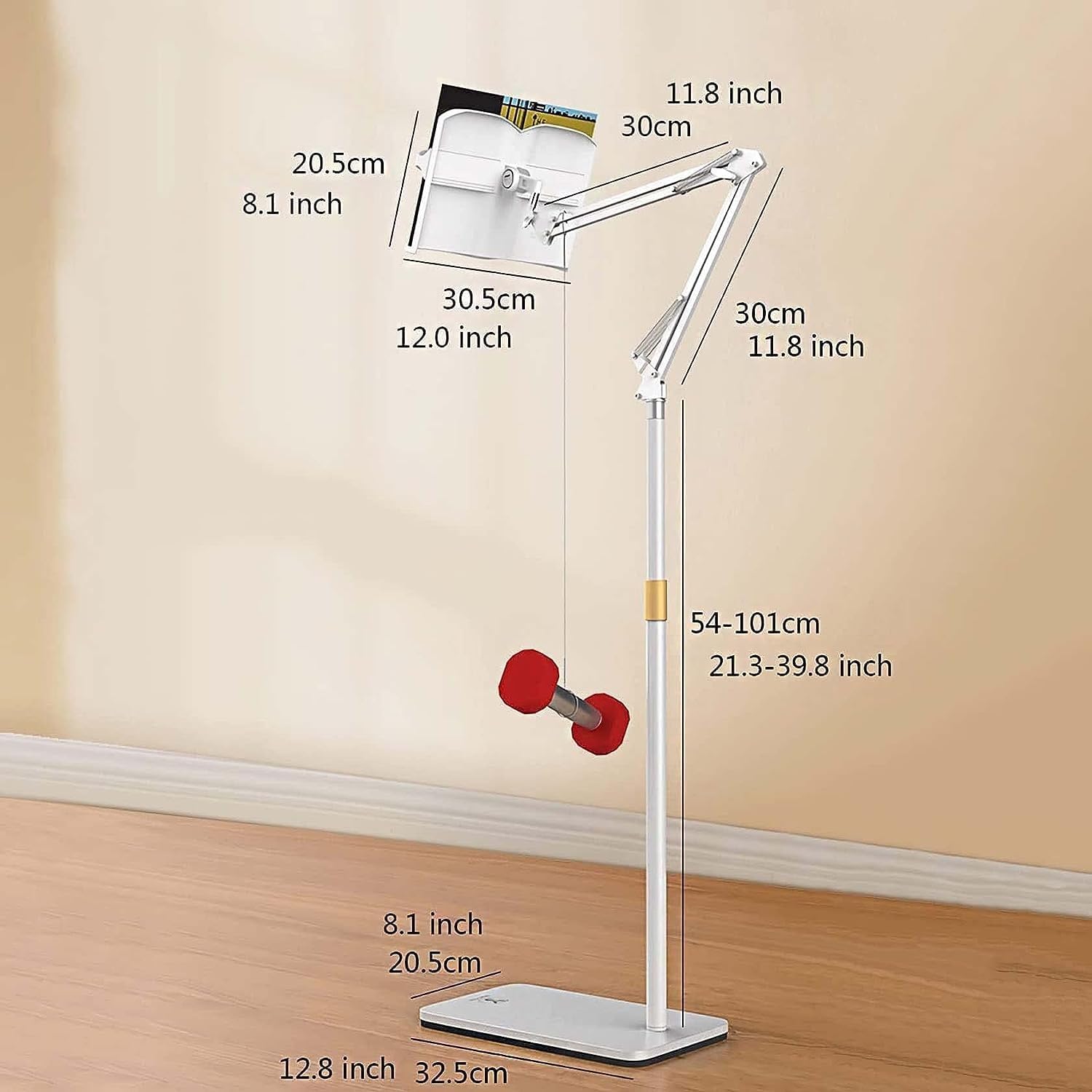 Adjustable Book Holder for Hands Free Reading Foldable and Swivel
