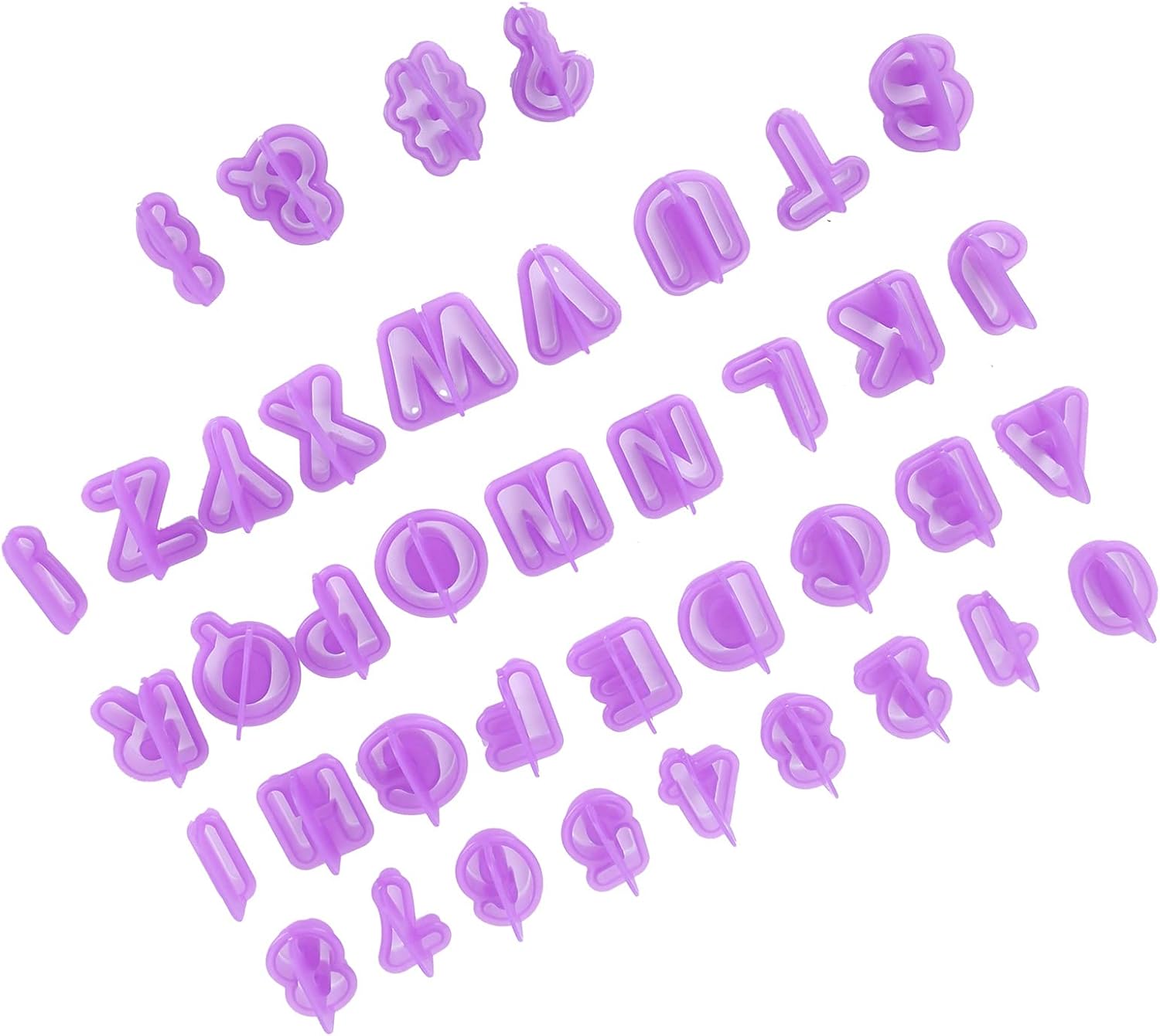 40Pcs Alphabet Number Silicone Biscuits for Baking