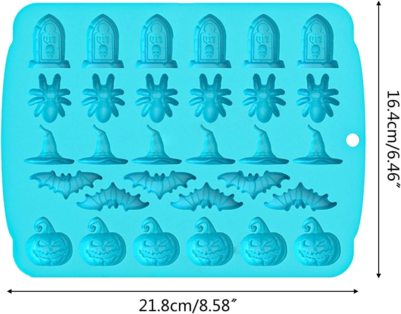 Junhcone Halloween Silicone Baking Molds 4 Colors