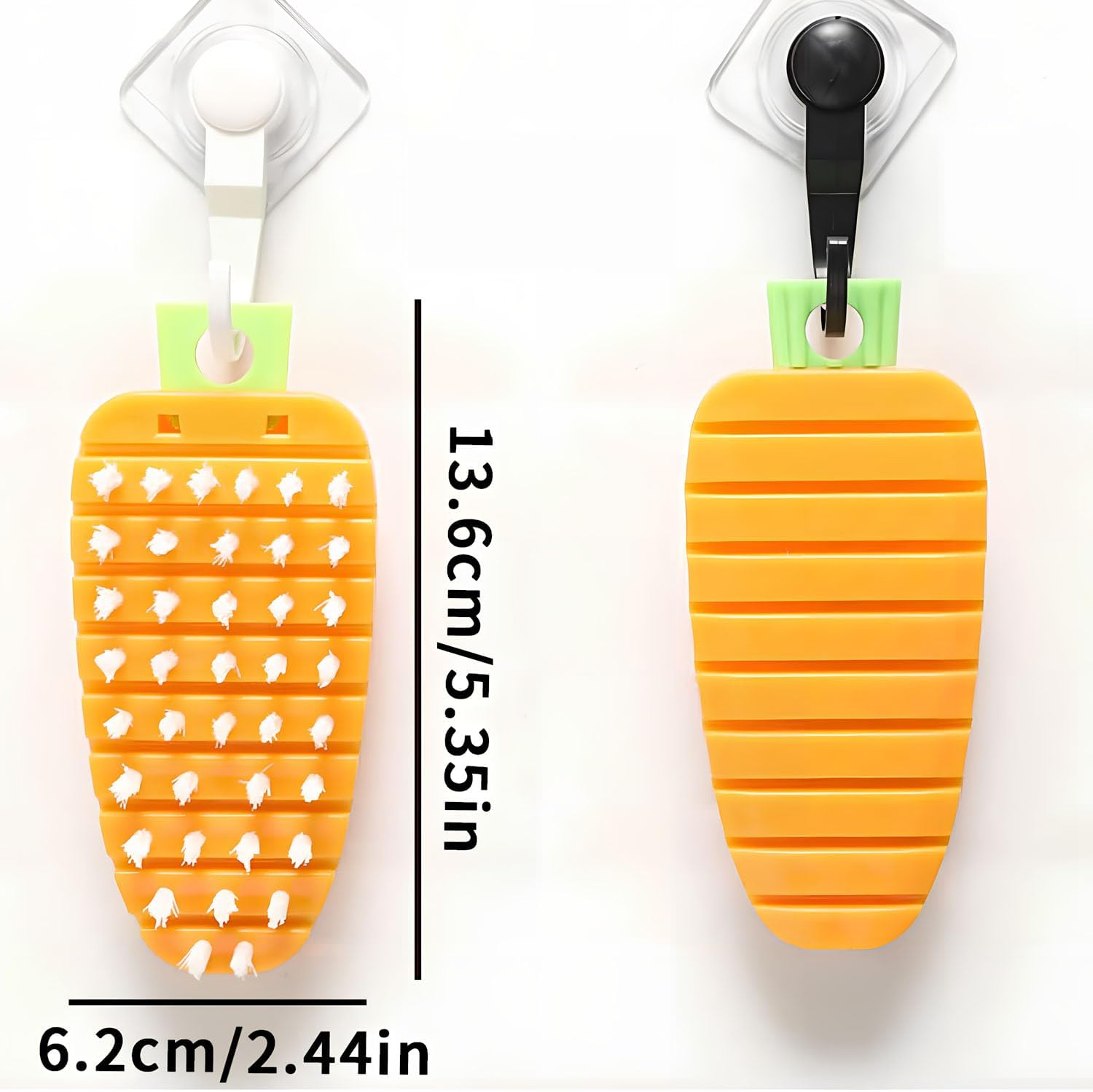 2 PCS Bendable Vegetable Cleaning Brush Set Orange