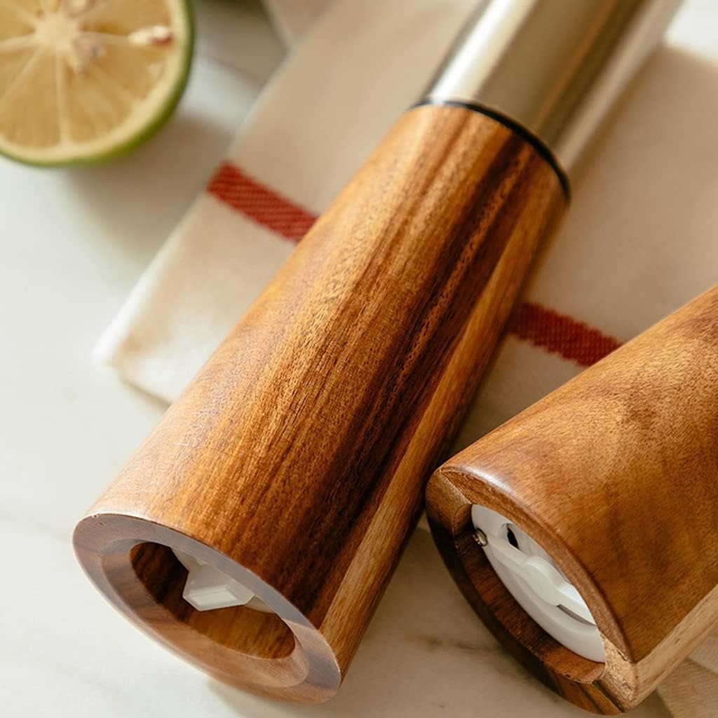 ZAEGO Refillable Pepper Mill Set Solid Wood