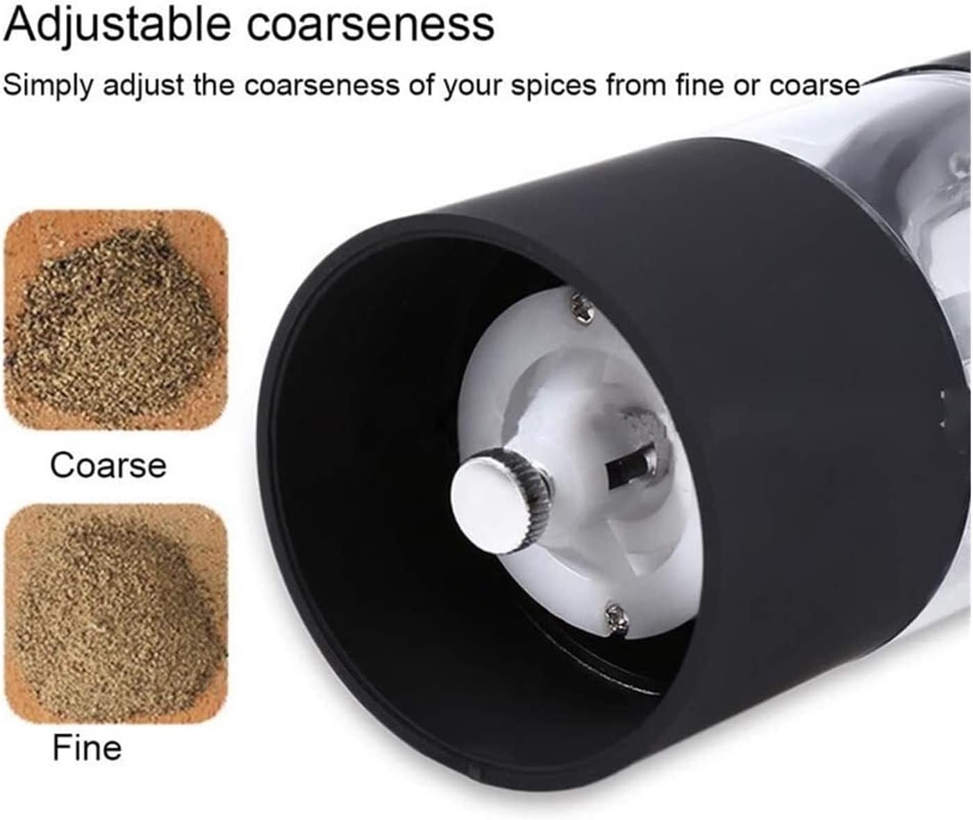 INKTUS Electric Pepper and Salt Grinder Set Automatic and Battery Operated