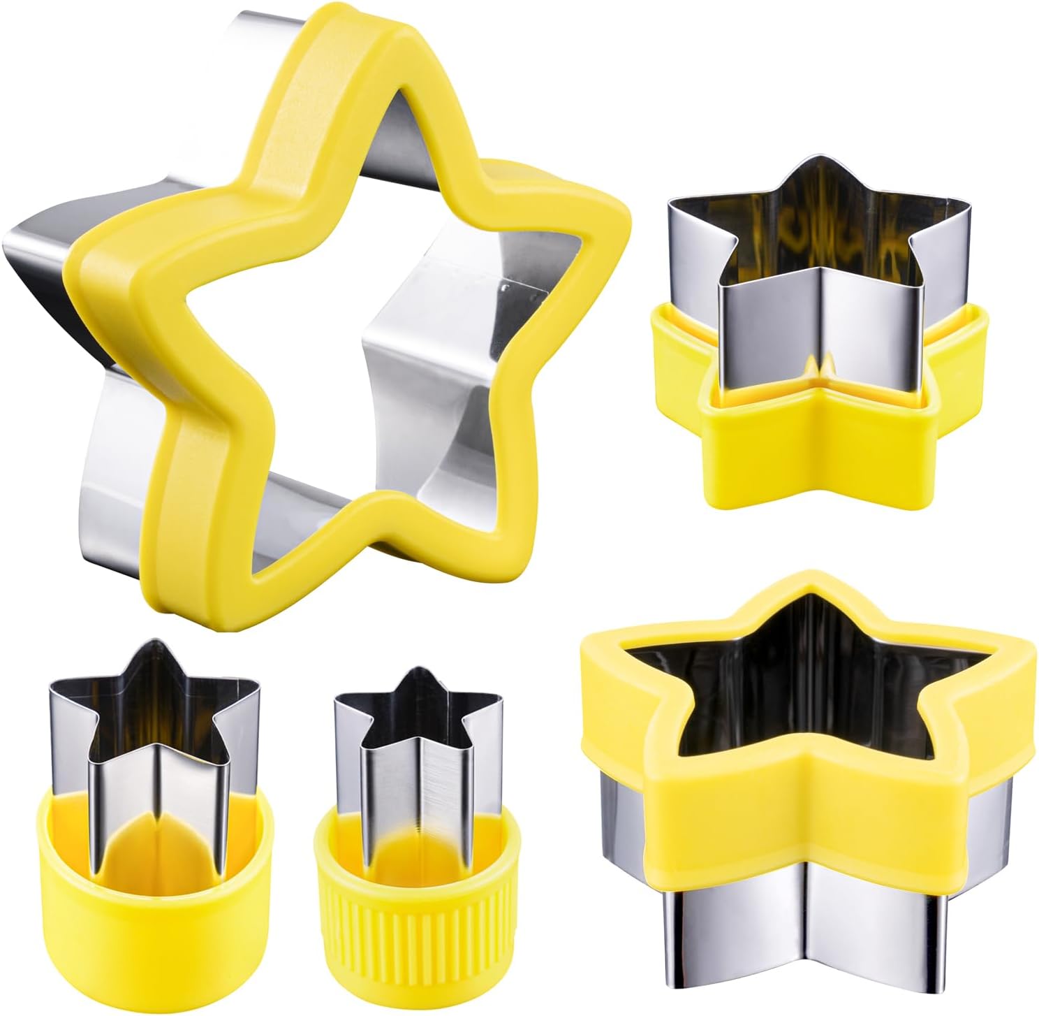 ETERSION Star Cookie Cutter Set 5 Pieces 1 to 4