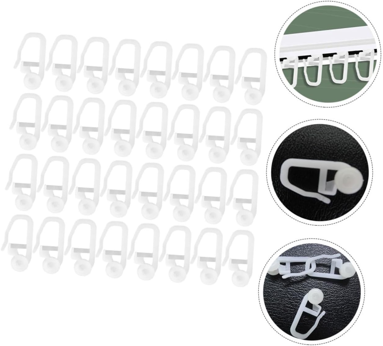 LIFKOME 50pcs Shower Curtain Hooks